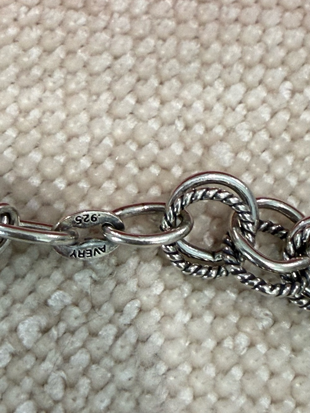 James Avery Sterling Silver Double Curb Charm Bracelet 925 in size small 7 1/4in - Picture 3 of 5
